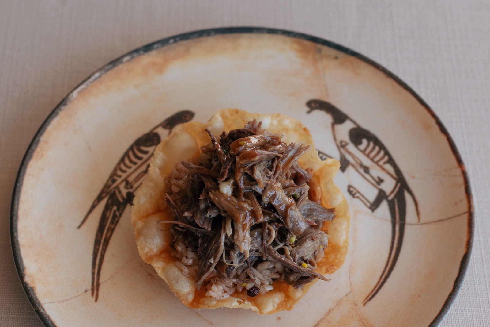Shyra Restaurant - slow-cooked goose served on a crisp pastry base