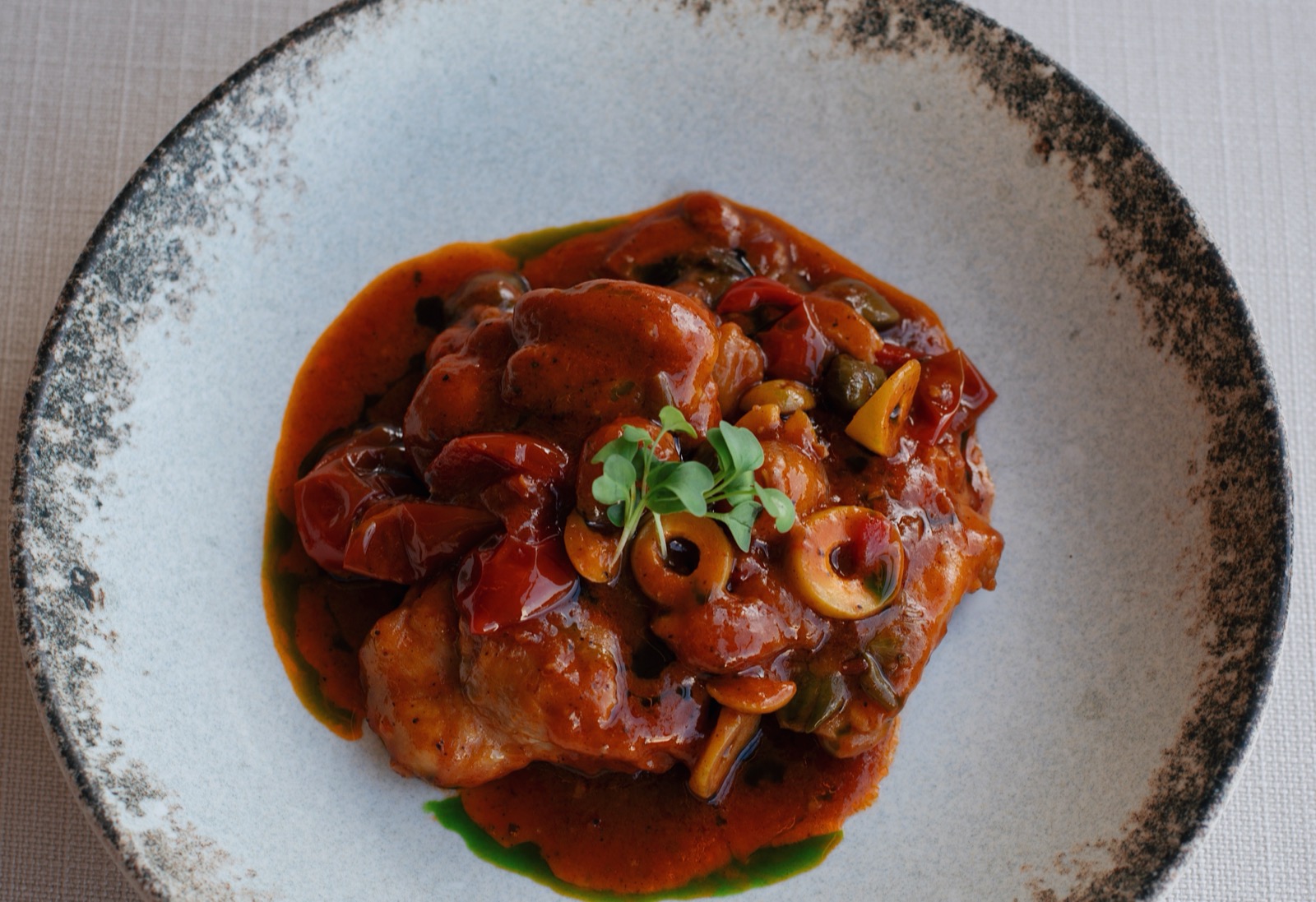 Eksili Tavuk Asi, an Ottoman-influenced sour chicken dish at Shyra Restaurant