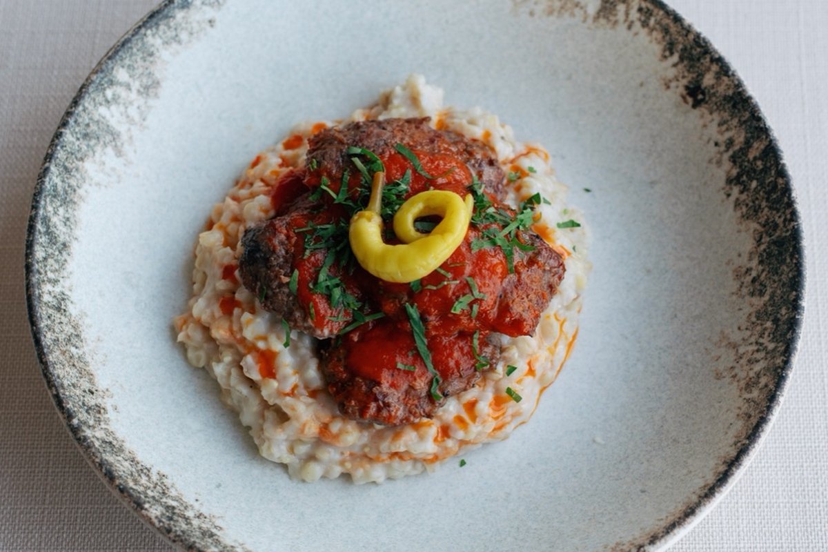 Shyra Restaurant - Butcher's meatballs served on milk-based keşkek